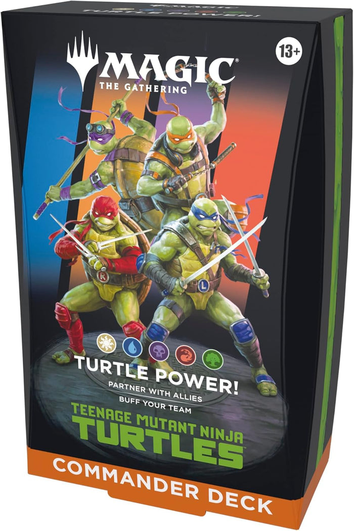 Magic the Gathering Teenage Mutant Ninja Turtles Commander Deck Turtle Power White/Blue/Black/Red/Green 1pc