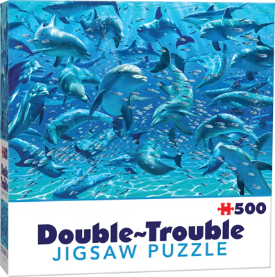 500pc Double-Trouble Dolphins Puzzle