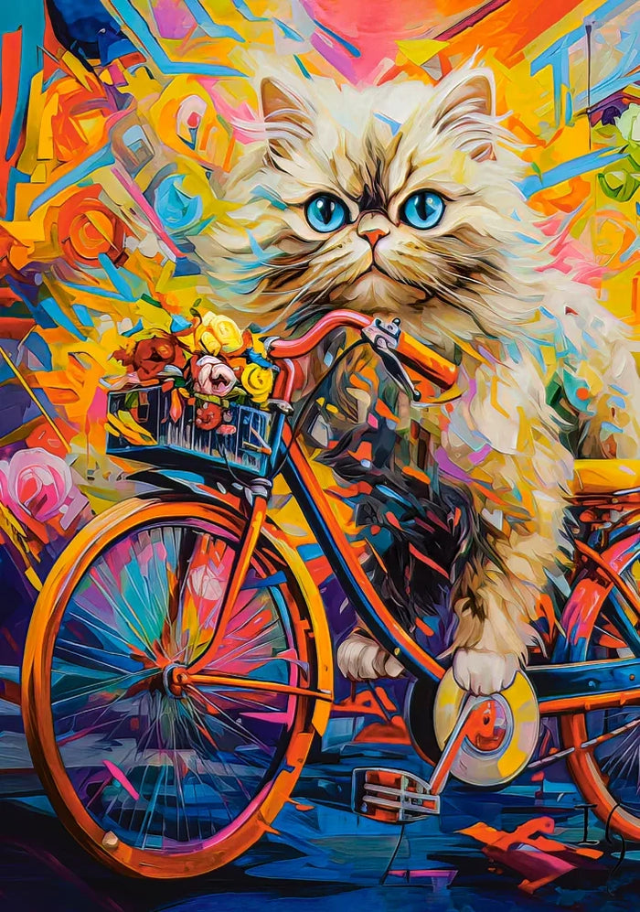 500pc Kittens Floral Ride Puzzle