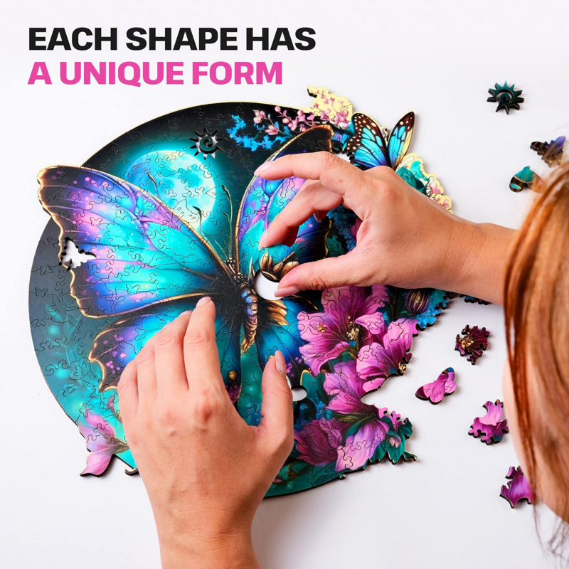 500pc Wooden Jigsaw Butterfly