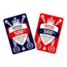 500's Playing Cards with 11, 12 & 13 Spot Cards & Rules of Play
