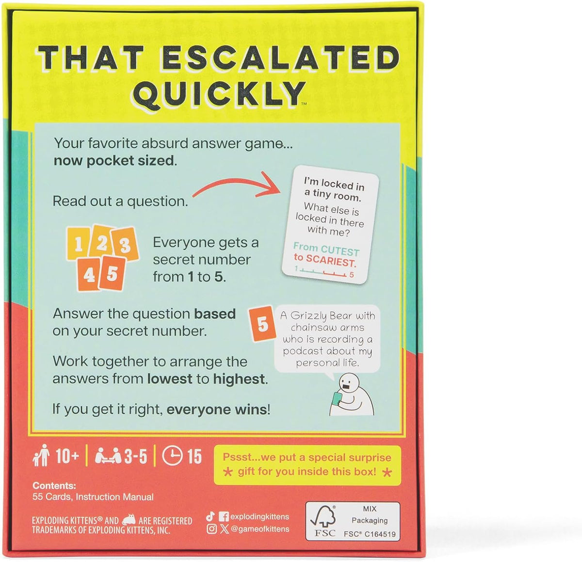 Grab & Game - That Escalated Quickly (By Exploding Kittens)