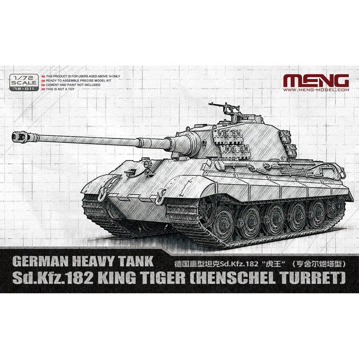 1/72 German Heavy Tank Sd.Kfz.182 King Tiger Henschel Turret Model Kit