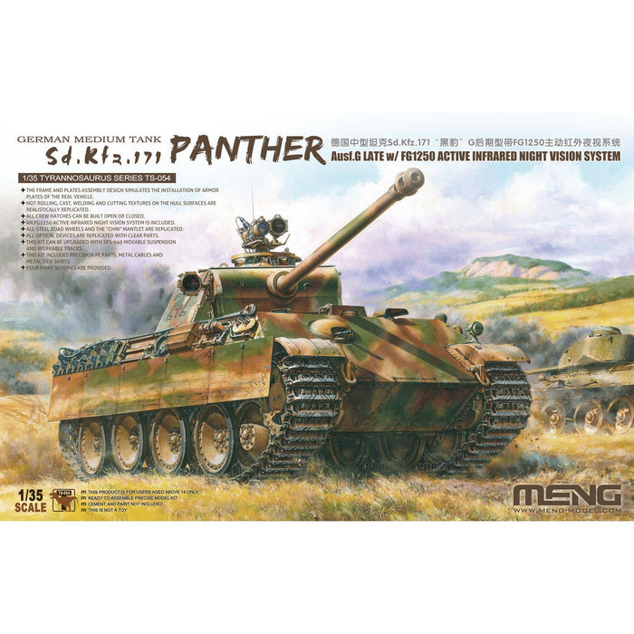 1/35 German Medium Tank Sd.Kfz.171 Panther Ausf.G Late with FG1250 Infrared Night Vision System Model Kit