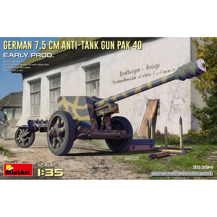 1/35 German 7.5cm PaK 40 Anti-Tank Gun Early Production