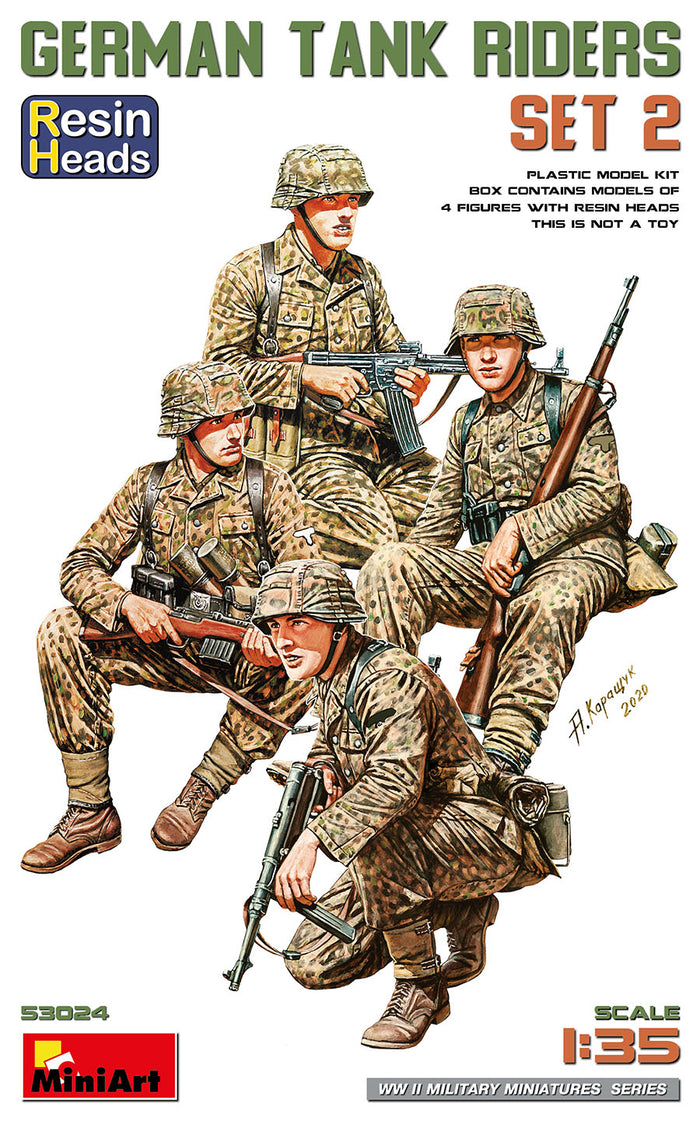 1/35 German Tank Riders Set 2 Resin Heads