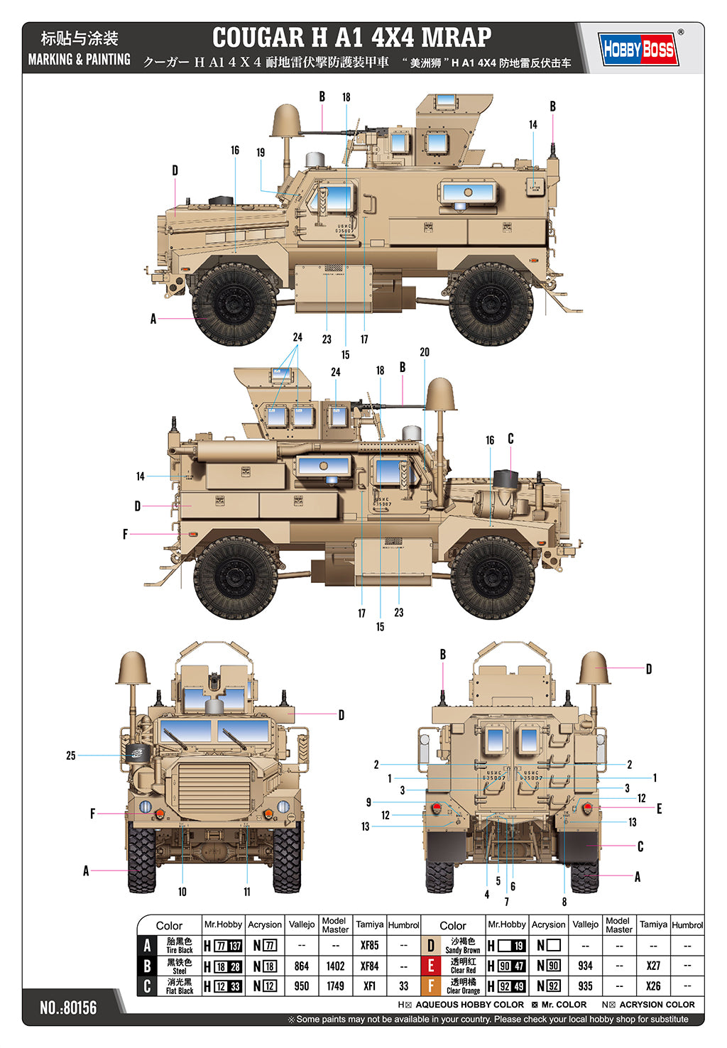 1/35 Cougar 4x4 MRAP Model Kit