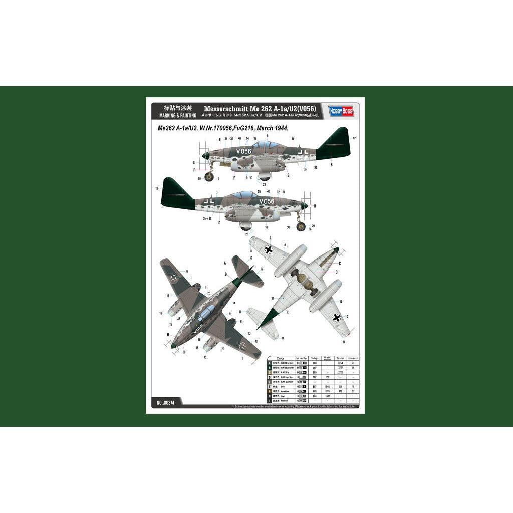 1/48 Me 262 A-1a/U2 (V056) Model Kit