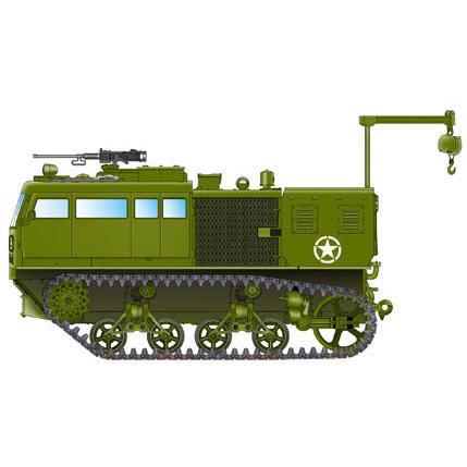 1/35 M4 High Speed Tractor (155mm/8in./240mm) Model Kit