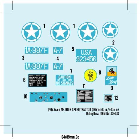 1/35 M4 High Speed Tractor (155mm/8in./240mm) Model Kit