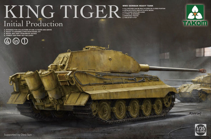 1/35 WWII German King Tiger Initial Production 4-in-1 Model Kit