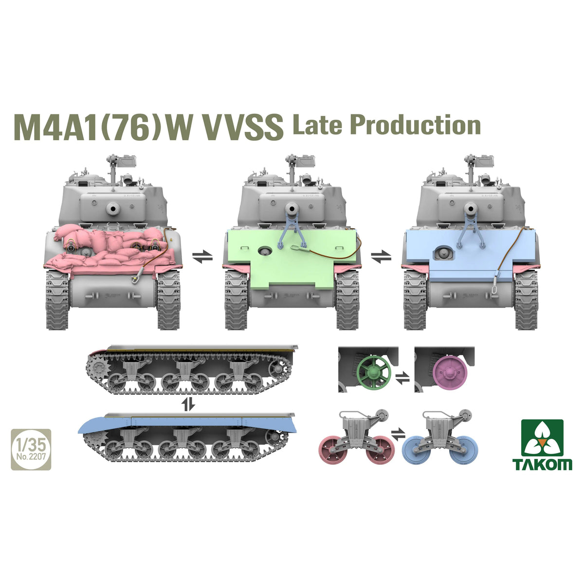 1/35 M4A1(76W) VVSS Late Production Model Kit