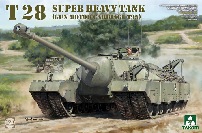 1/35 T28 Super Heavy Tank Gun Motor Carriage T95 Model Kit