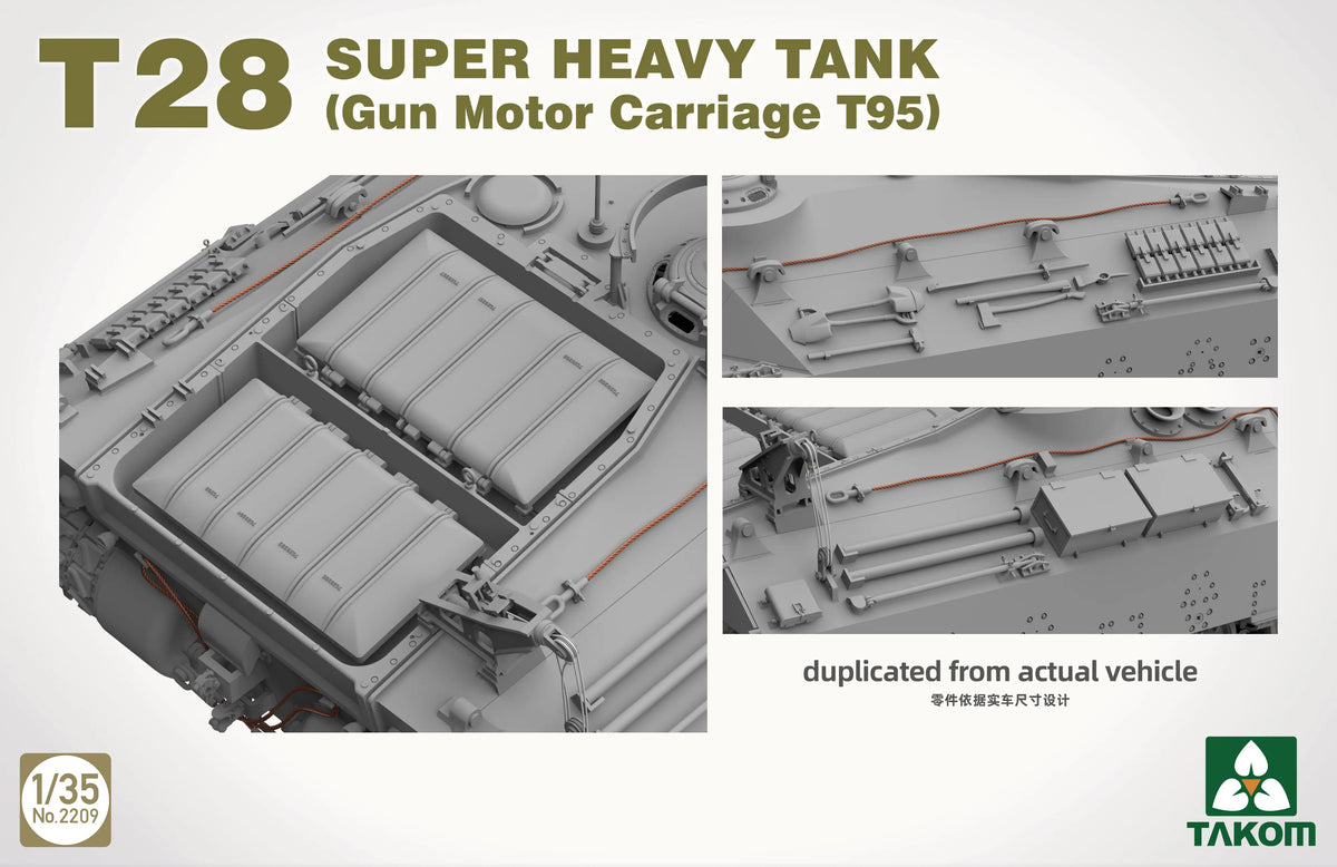 1/35 T28 Super Heavy Tank Gun Motor Carriage T95 Model Kit