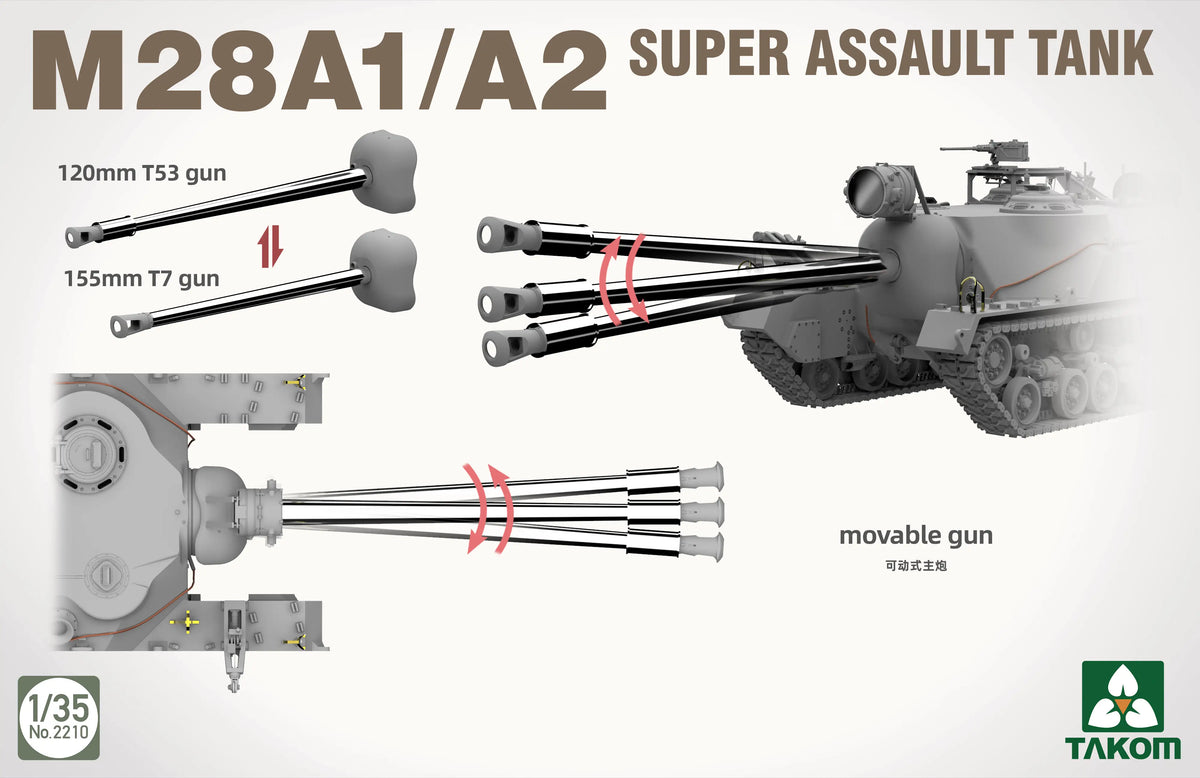 1/35 M28A1/A2 Super Assault Tank Model Kit