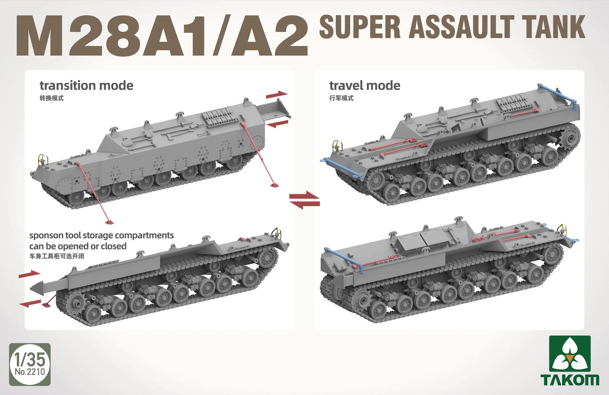 1/35 M28A1/A2 Super Assault Tank Model Kit