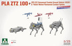 1/35 PLA ZTZ-100 & ZRY-222 Robot Wolves Unmanned Combat System Model Kit