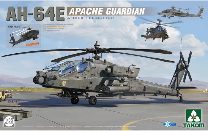 1/35 AH-64E Apache Guardian Attack Helicopter Model Kit