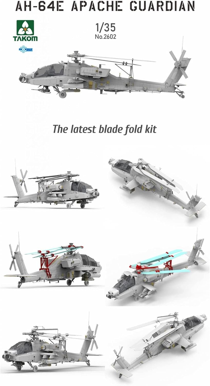 1/35 AH-64E Apache Guardian Attack Helicopter Model Kit