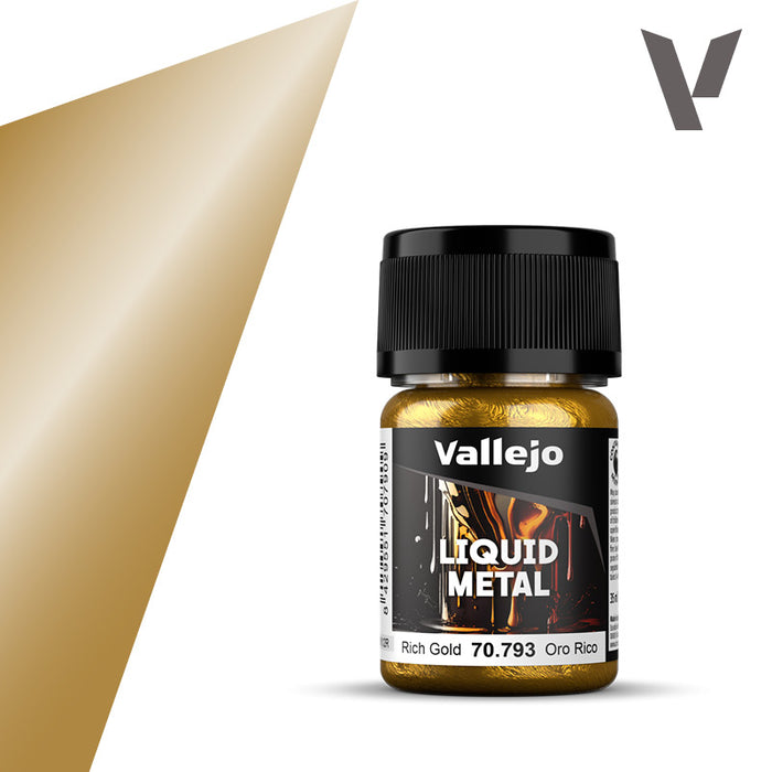 Liquid Metal Rich Gold 35ml Alcohol-Based Metallic Paint