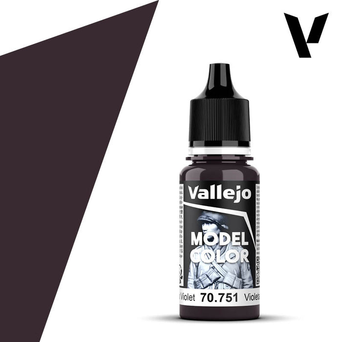 Model Color #054 - Black Violet 18ml Matt Acrylic Paint