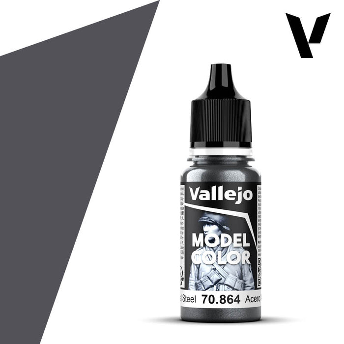 Model Color #197 - Natural Steel 18ml Metallic Acrylic Paint