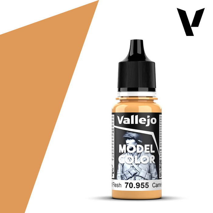 Model Color #017 - Flat Flesh 18ml Matt Acrylic Paint