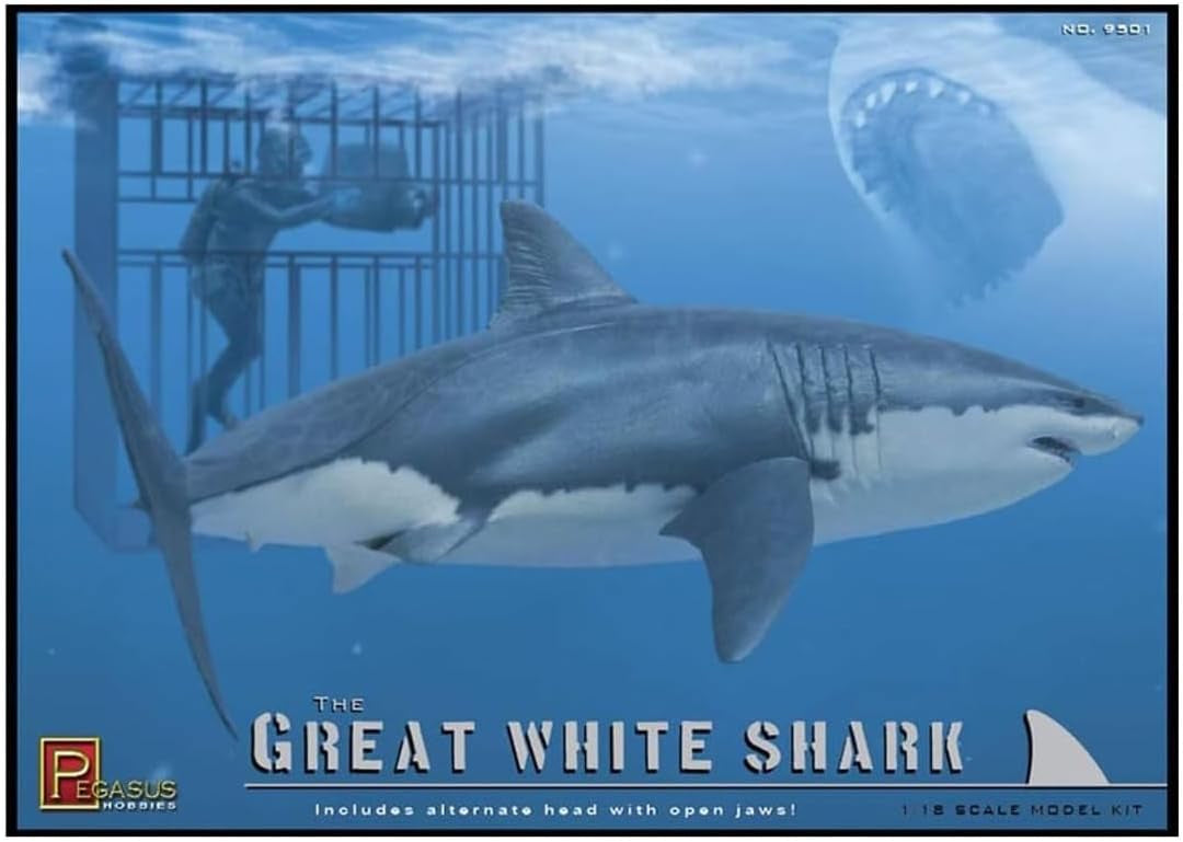 1/18 Great White Shark with Cage and Diver