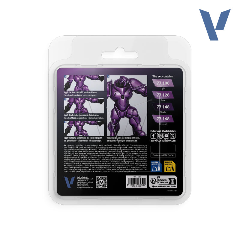 True Metallic Metal - Amethyst Purple - 4 Color Paint Set