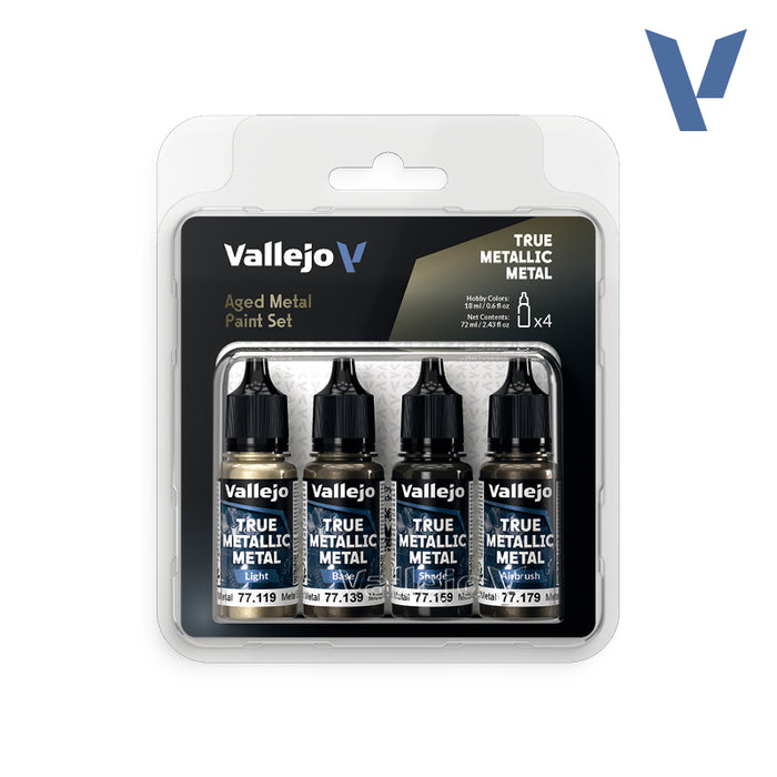 True Metallic Metal - Aged Metal - 4 Color Paint Set