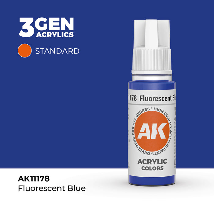 Fluorescent Blue Acrylic Paint 17ml 3rd Generation