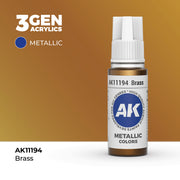 Brass Metallic Acrylic Paint 17ml 3rd Generation