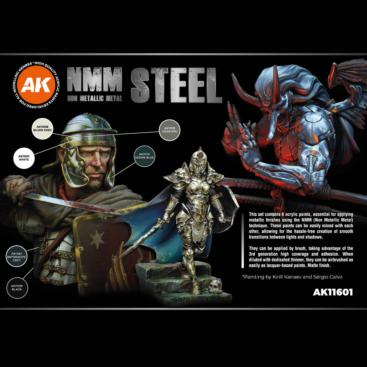 Non Metallic Metal: Steel Acrylic Paint Set 3rd Generation