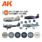Air Series: WWII US Navy & USMC Aircraft Colors Acrylic Paint Set 3rd Generation
