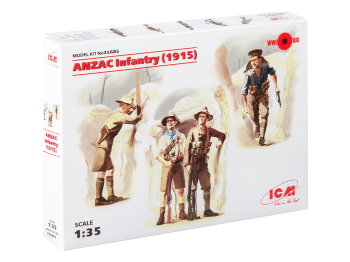 1/35 ANZAC Infantry (1915) (4 Figures) Aus Decals