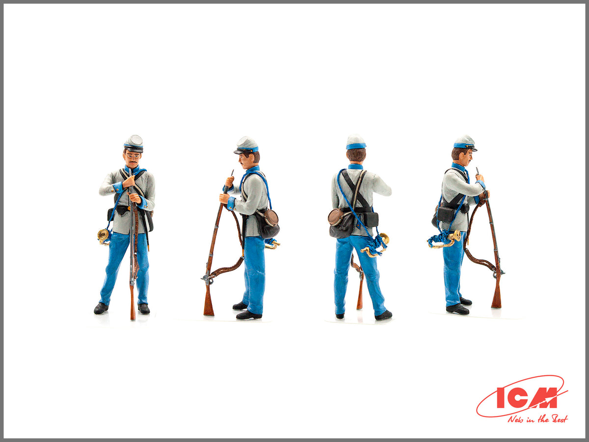 1/35 American Civil War Confederate Infantry. Set #1