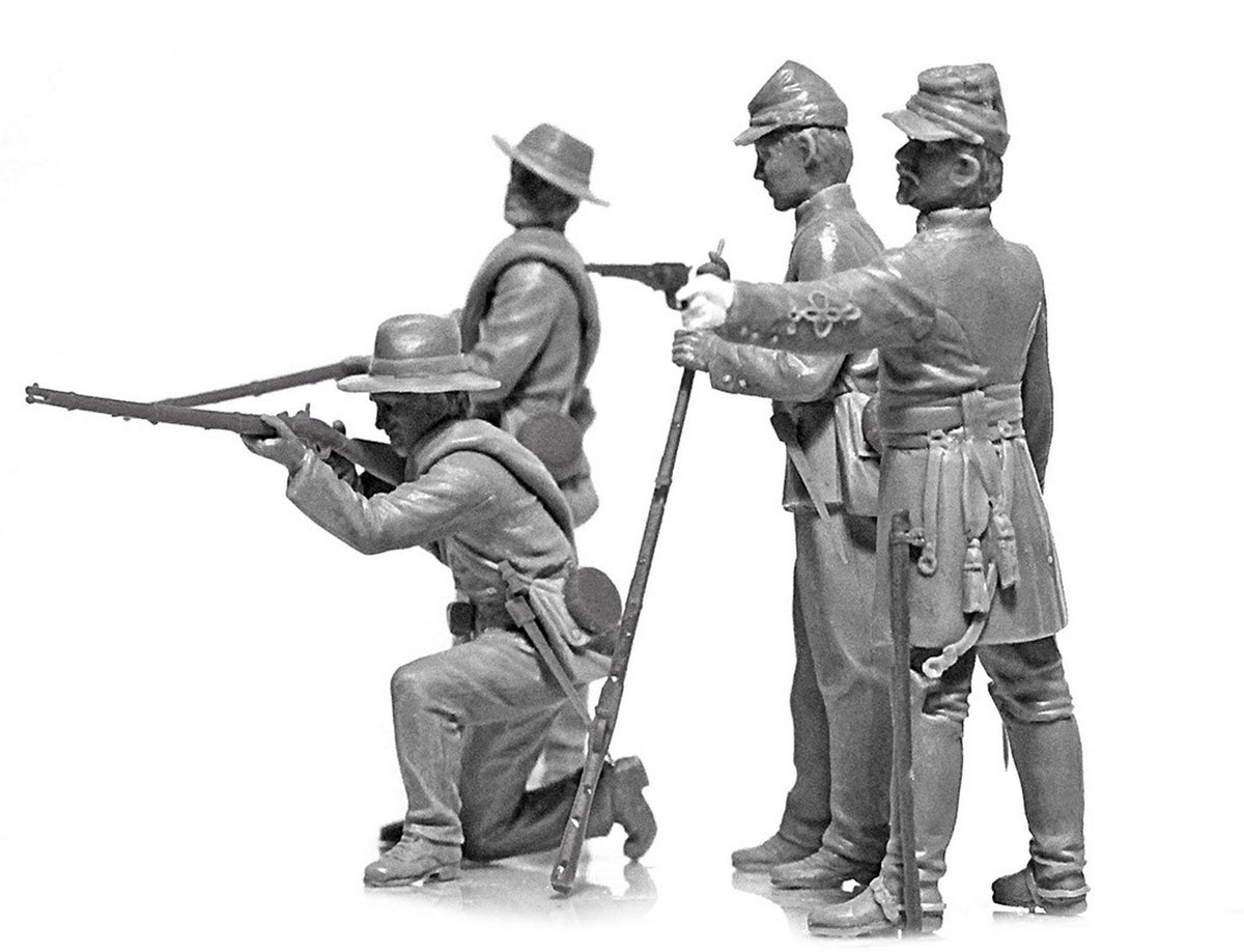 1/35 American Civil War Confederate Infantry. Set #1