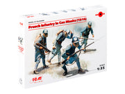 1/35 French Infantry in Gas Masks (1918) (4 Figures)