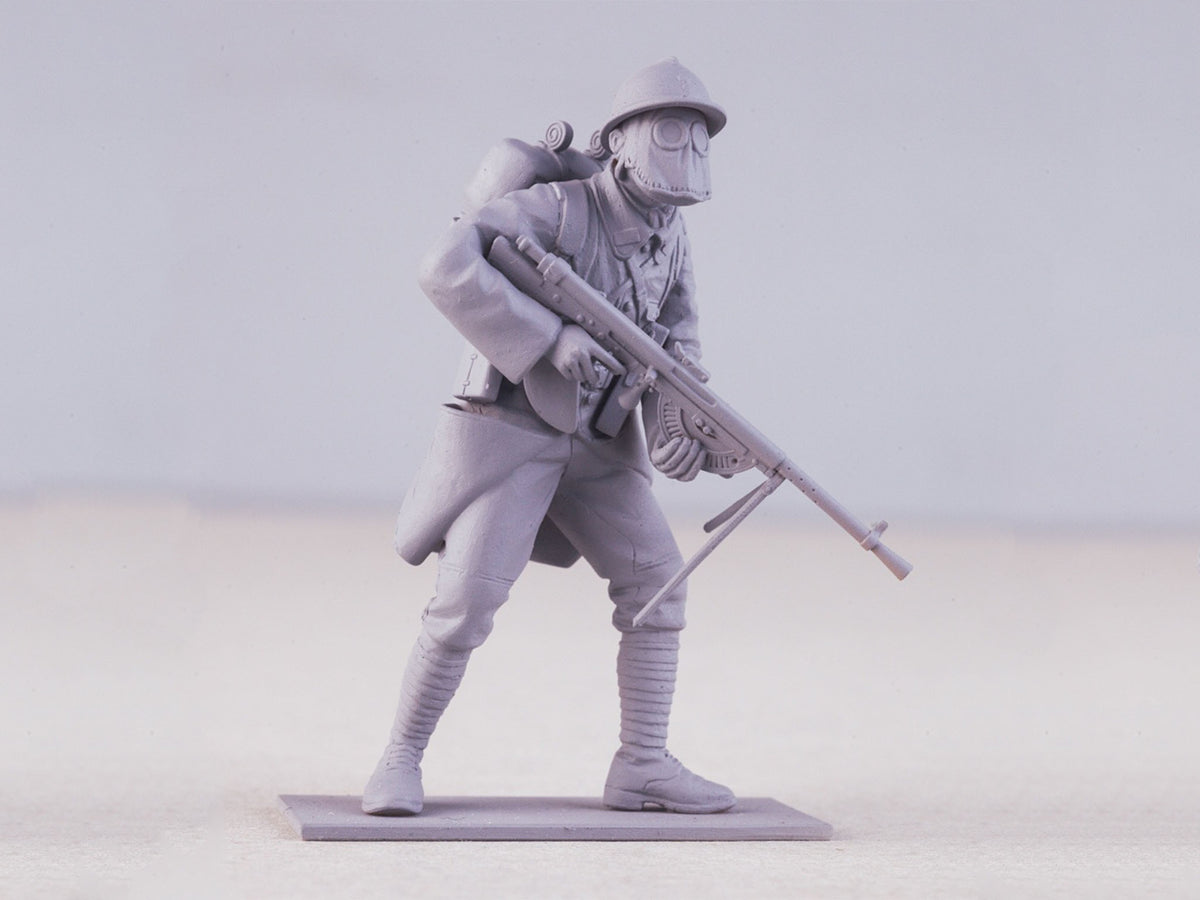 1/35 French Infantry in Gas Masks (1918) (4 Figures)