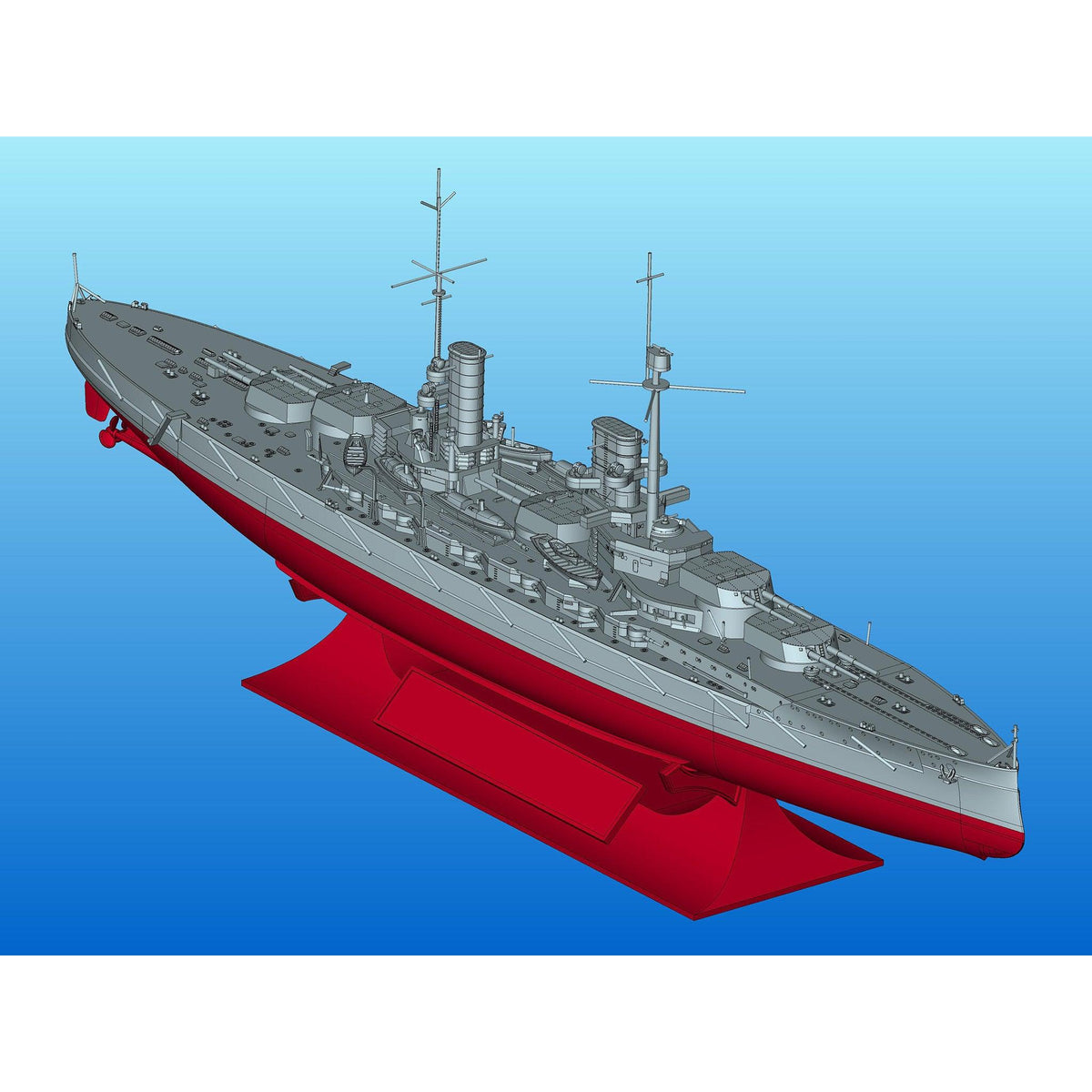 1/700 'Kronprinz' (full hull & waterline) WWI German Battleship