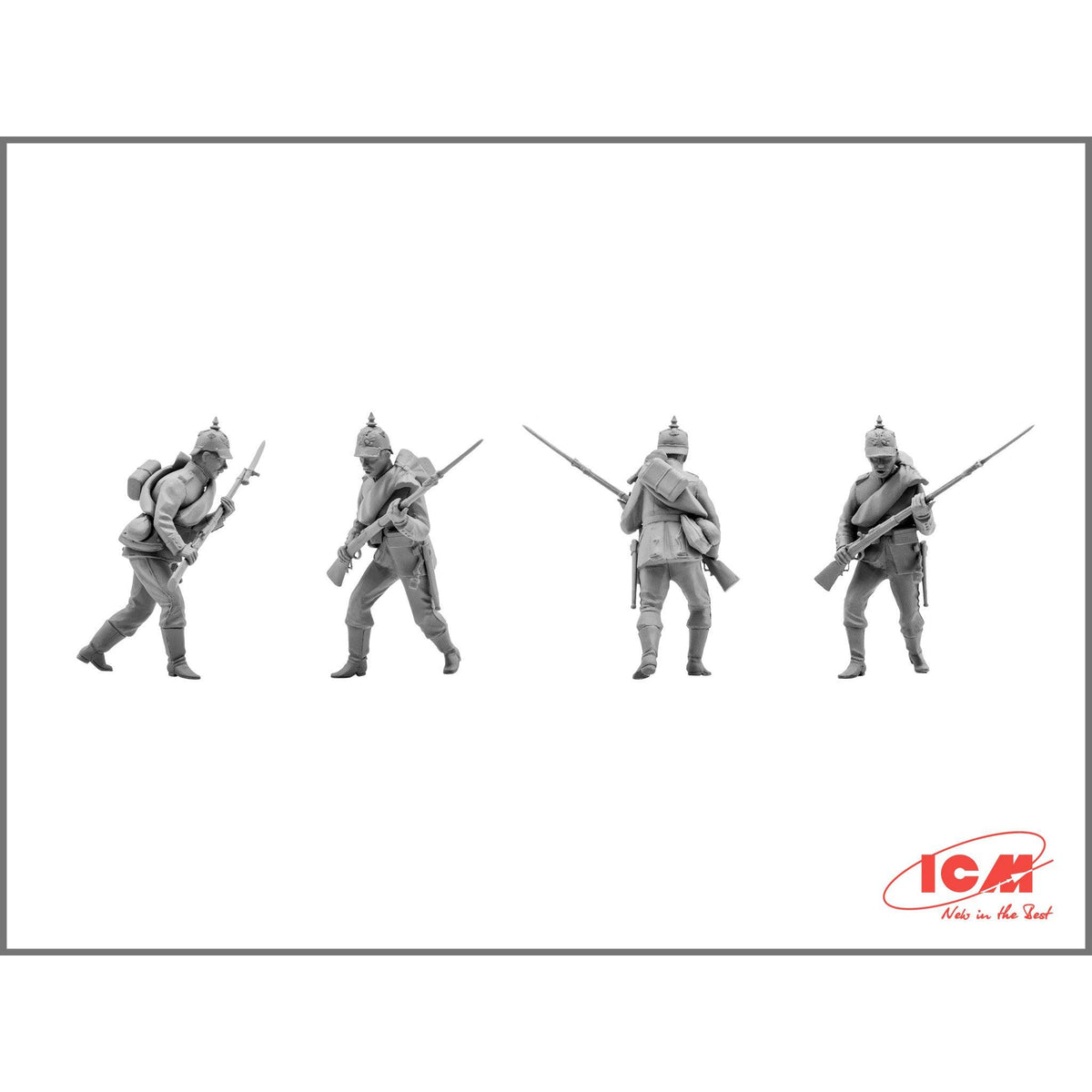 1/35 Prussian Line Infantry (1870-1871) (4 Figures - Officer on Horse 3 Soldiers)