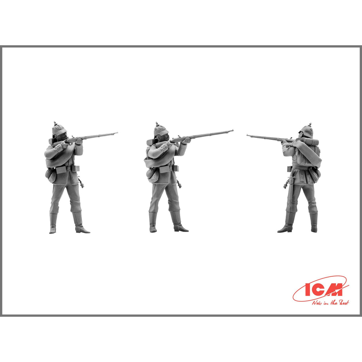 1/35 Prussian Line Infantry (1870-1871) (4 Figures - Officer on Horse 3 Soldiers)