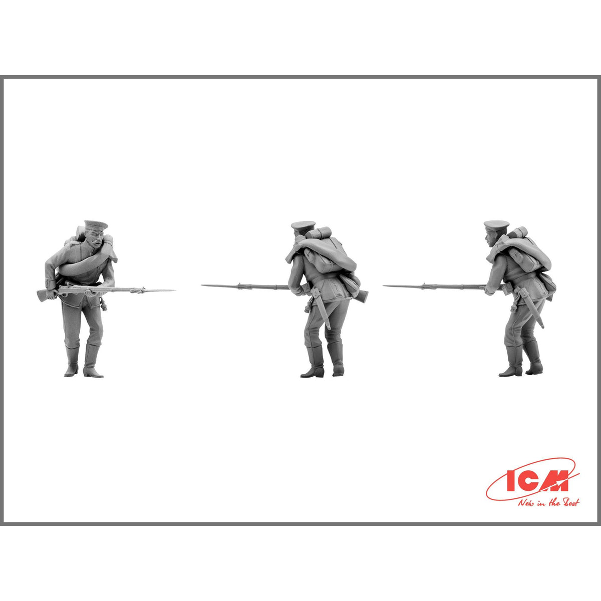 1/35 Prussian Line Infantry (1870-1871) (4 Figures - Officer on Horse 3 Soldiers)