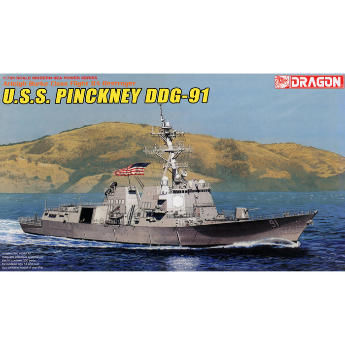 1/700 U.S.S. Pinckney DDG-91 - Arleigh Burke Class Flight IIa Destroyer Plastic Model Kit