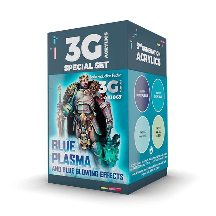 Wargame: Blue Plasma And Glowing Effects Acrylic Paint Set 3rd Generation
