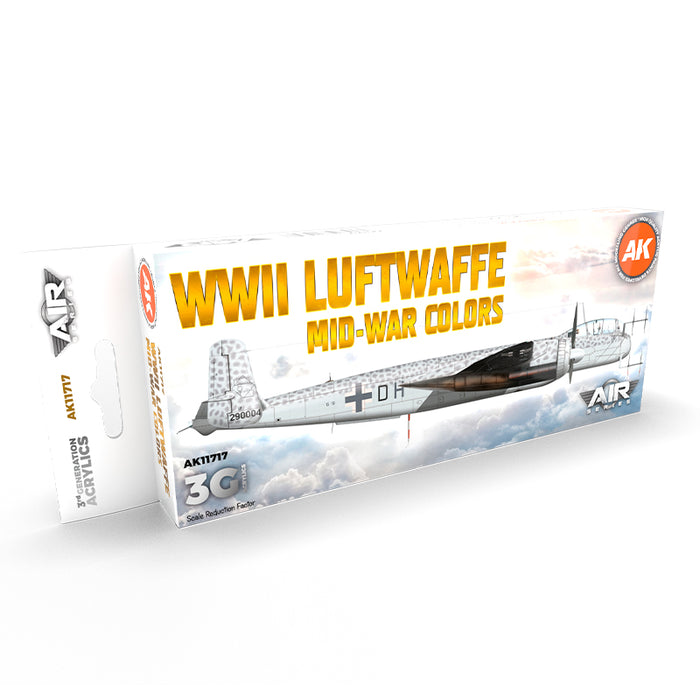 Air Series: WWII Luftwaffe Mid-War Colors Acrylic Paint Set 3rd Generation