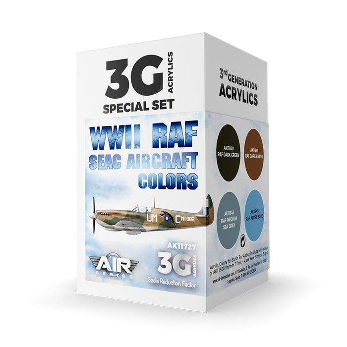 Air Series: WWII RAF SEAC Aircraft Colors Acrylic Paint Set 3rd Generation