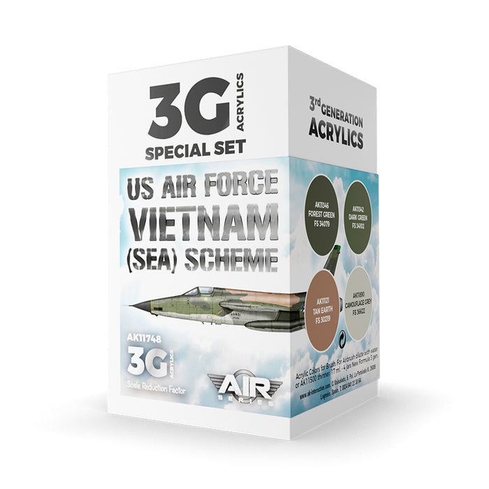Air Series: US Air Force South East Asia (SEA) Scheme Acrylic Paint Set 3rd Generation