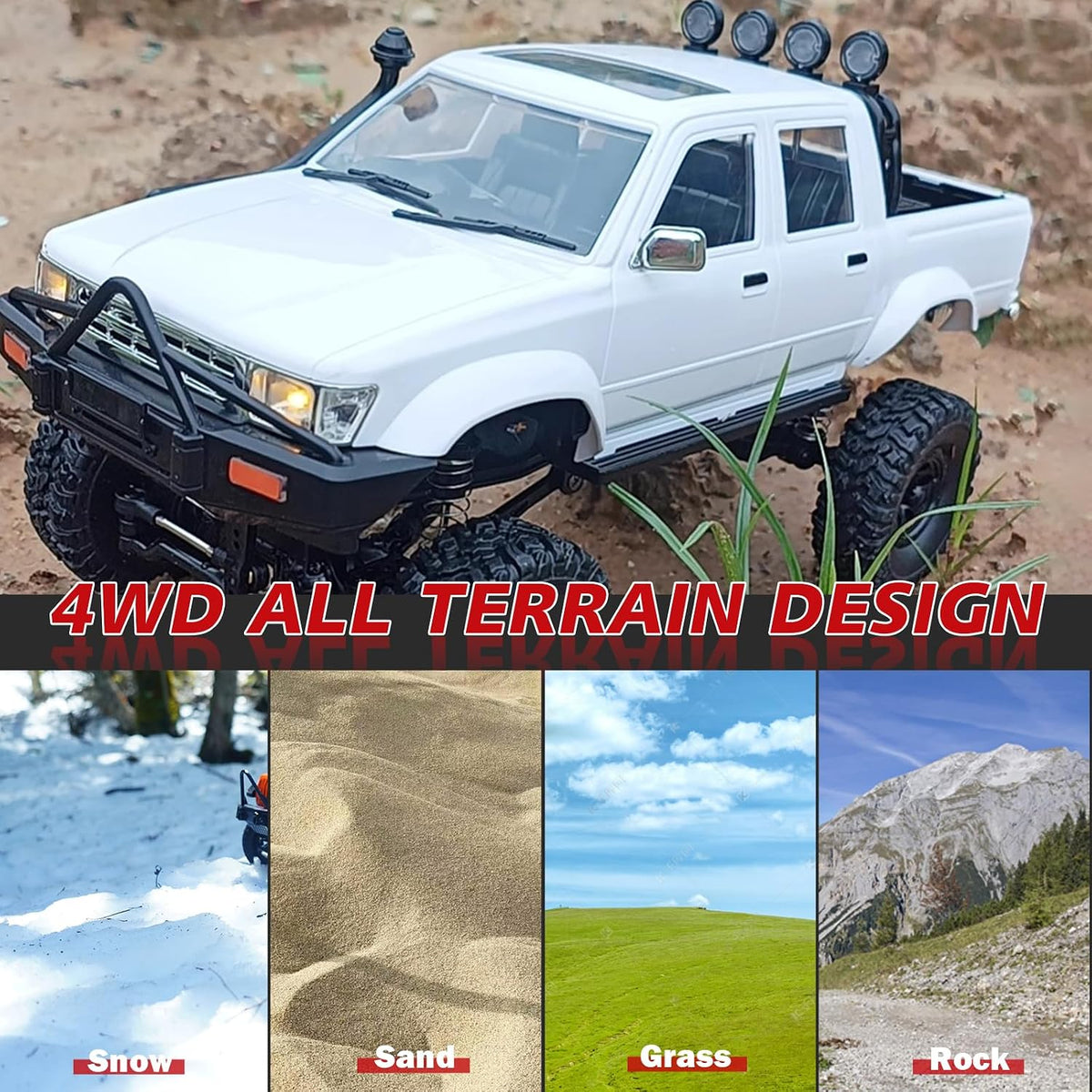1/16 RC Hilux Truck (Off-Road) White