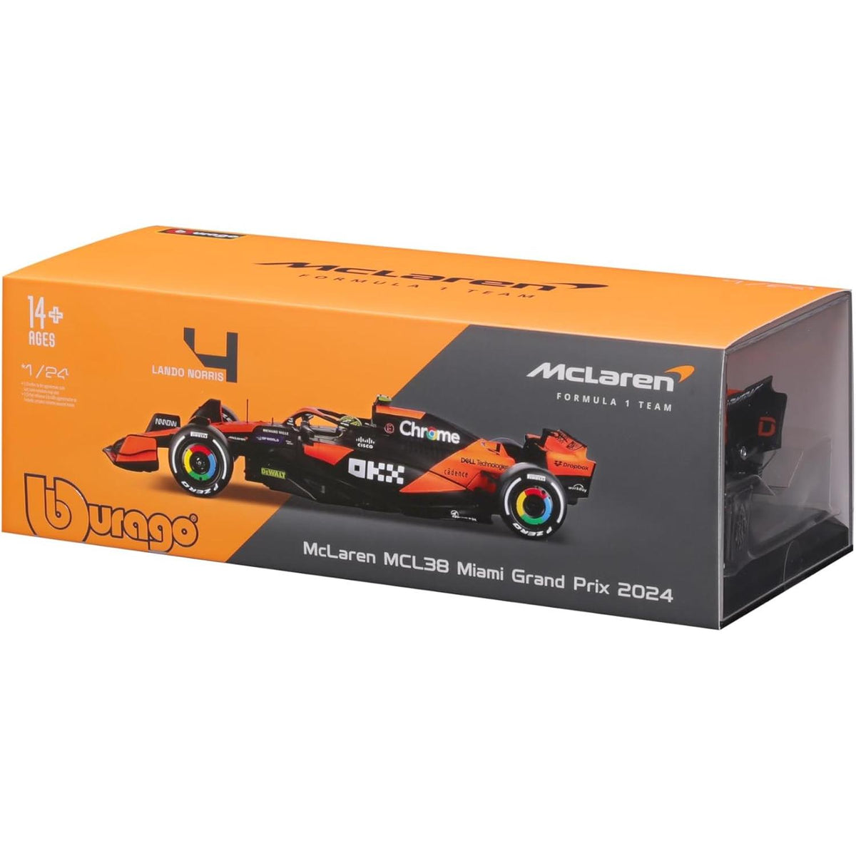 1/24 2024 F1 McLaren MCL38 #4 Norris in Showcase